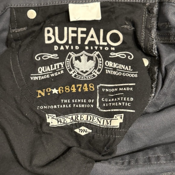 Buffalo David Bitton Men's Straight Six Jeans W32 L30 Gray Authentic‎ Casual - Picture 9 of 12